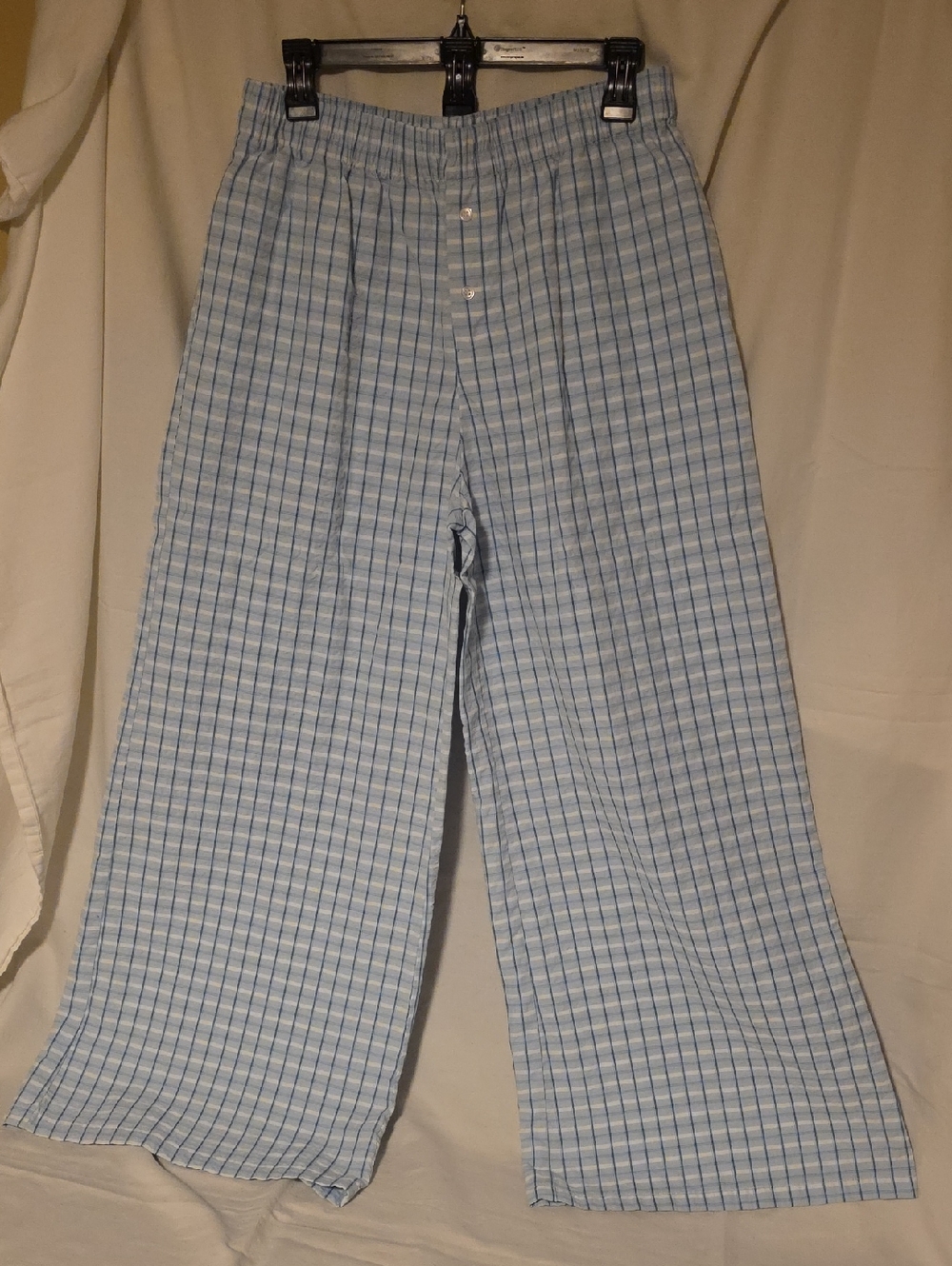 Sincerely Jules Light Blue & White Plaid Lounge Pants